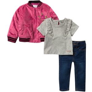 HUDSON Jeans Velvet Jacket 3-Piece (Baby Girls) Size 24M